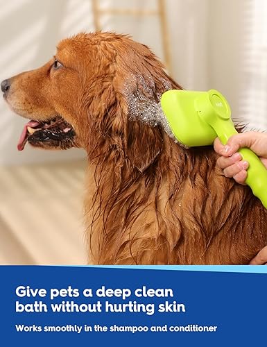 Miniatura 3 de FAFASO Cepillo de baño para perros cepillo de aseo para mascotas para perros y gatos limpiador de baño para perros para mascotas de pelo corto y