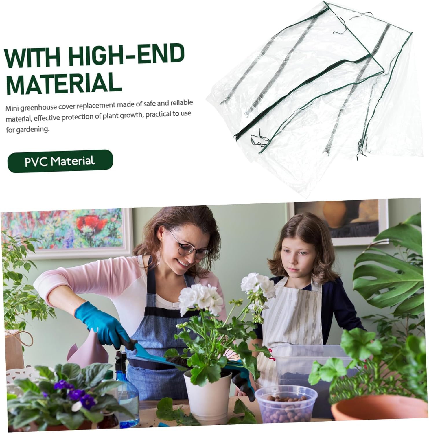 1.8m Garden Greenhouse Cover Mini Greenhouse Tent Rainproof Sunshade Lightweight Portable Home Plant Protective Cover