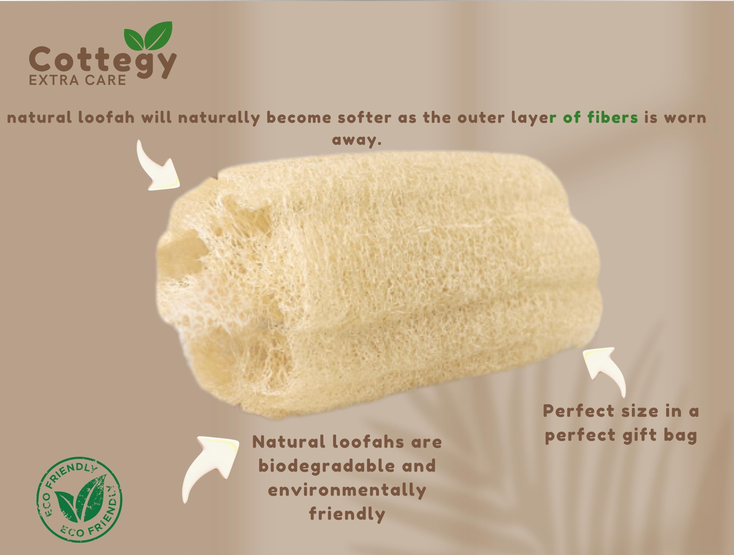 Esponja exfoliante natural egipcia para el cuerpo, esponja ecológica para baño y ducha, para cara y cuerpo, lufa egipcia 100% natural, ideal para hombres y mujeres (1 unidad (paquete de 2))