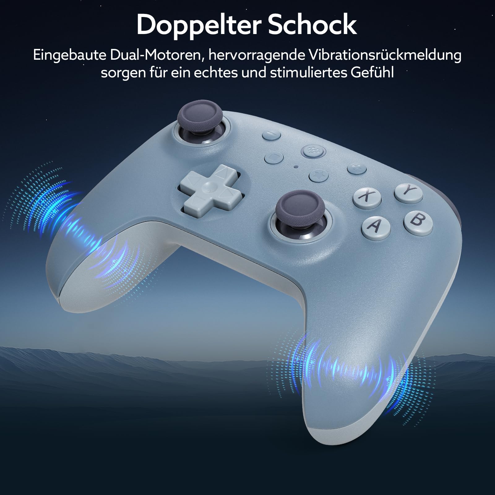 8bitdo Ultimate 2C Wireless Controller Hall-Effekt Joystick Hall-Triggern Turbofunktion Dunkelblau