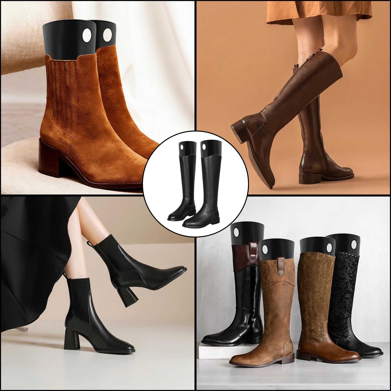 12 tensores de plástico para botas