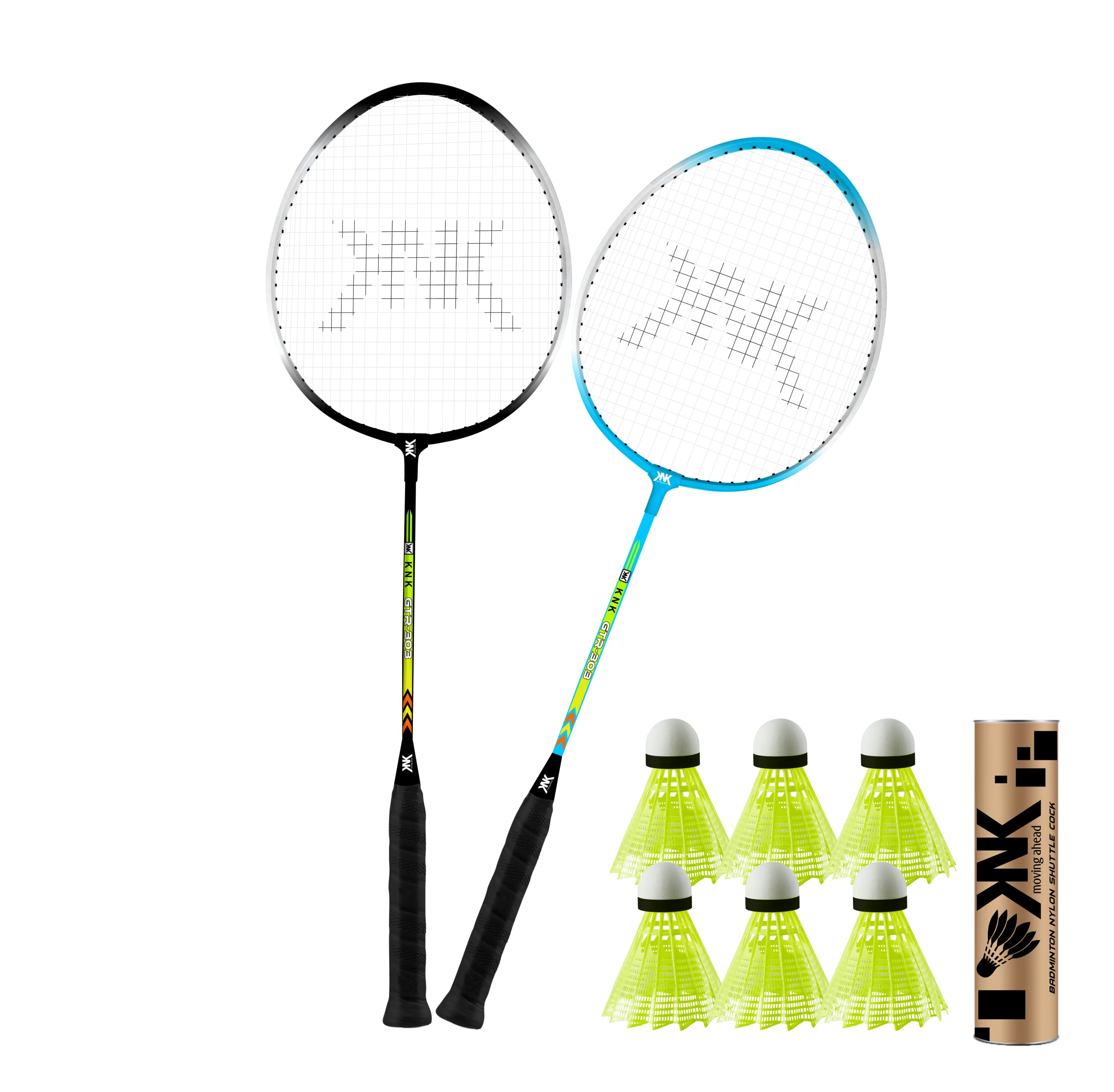 KNK GTR 303 Aluminium Shaft Badminton Lightweight Oval Shape Racket Set of 1 with 3 Pieces Nylon Shuttlecock (Badminton+6 Pieces Shuttlecock) (B0BZPW9VQ1) Amazon Price History, Amazon Price Tracker