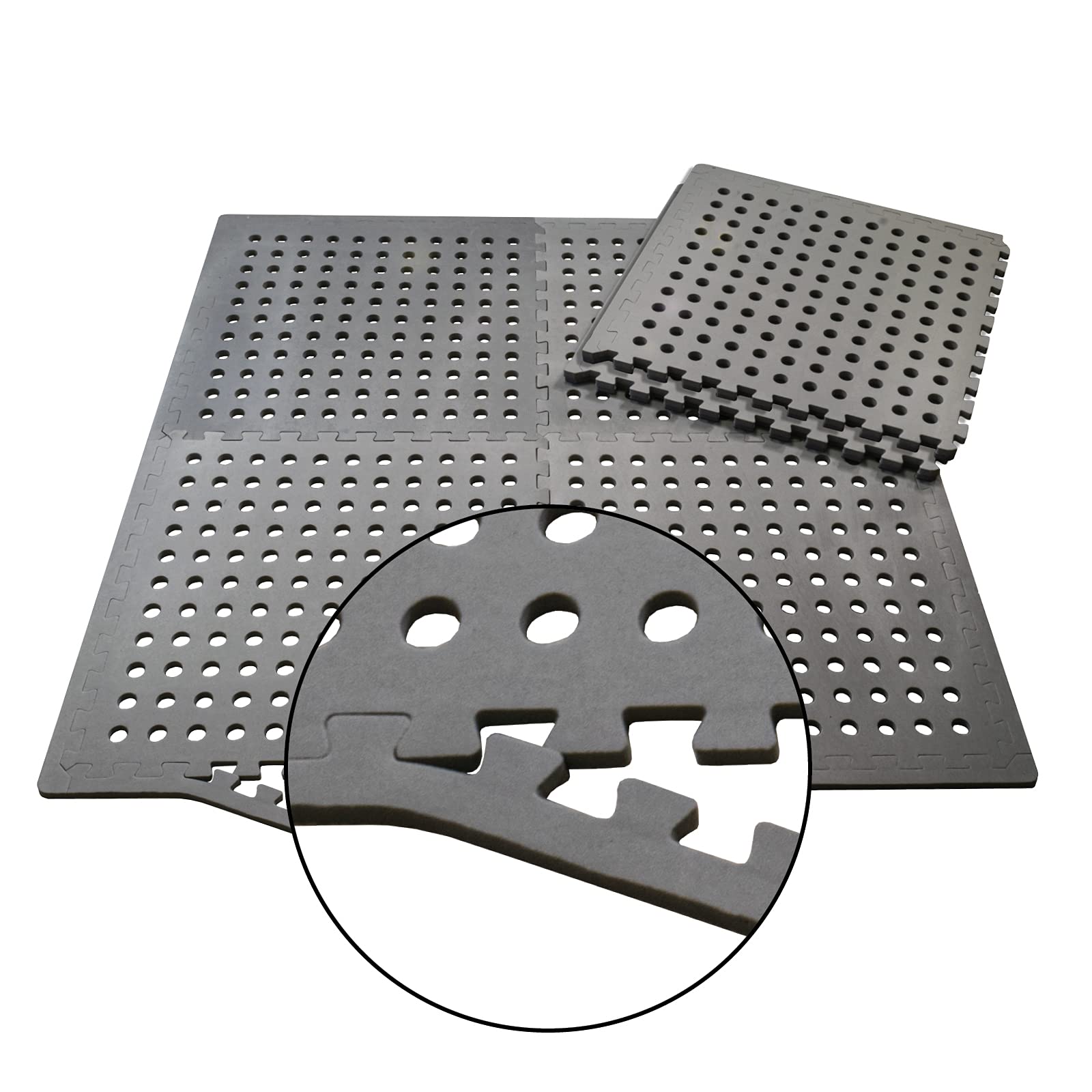 Mauk Flexible Poolmatten Bodensystem Schutzmatten Bodenschutzmatte, grau, XL
