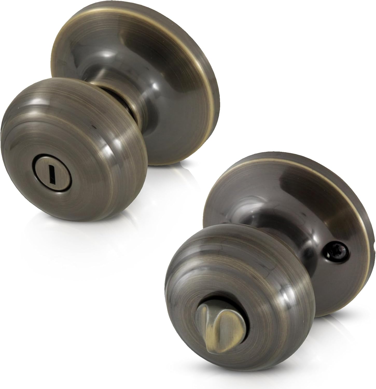 Honeywell Safes & Door Locks - Bedroom Door Knob with Lock and Key - Locking Interior Door Knobs Ideal for Closet, Room & Bathroom Requires Privacy - 5.25"L x 2.75"W In - Oil Rubbed Bronze - 8101402