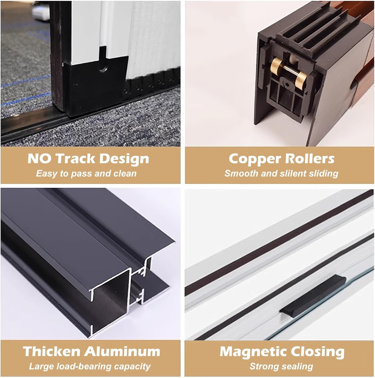 Customizable Blue Fabric Accordion Door Screen - 170x203cm (67x80in) - Blackout Sliding Foldable Room Divider with Handle - Ideal for Closet & Space Separation