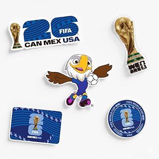 FIFA World Cup 2026 Frige Magnet - Official World Cup Logo Magnet with Trophy, Host City, Flags & Mascot Design -Strong Hold Magnet Stickers for Home & Decoration Collectors