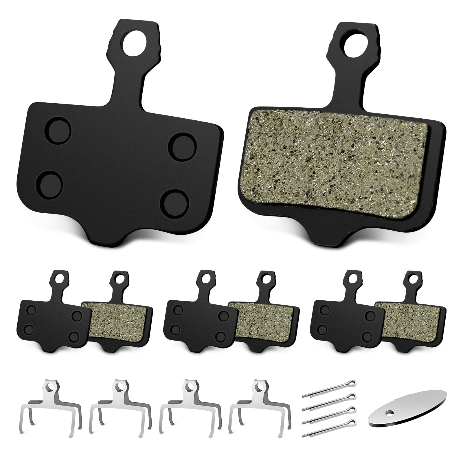 Klocki hamulcowe rowerowe SRAM Avid Elixir – 4 pary tarczowych, kompatybilne z E1/E3/E5/E7/E9, okładziny pasujące do MTB