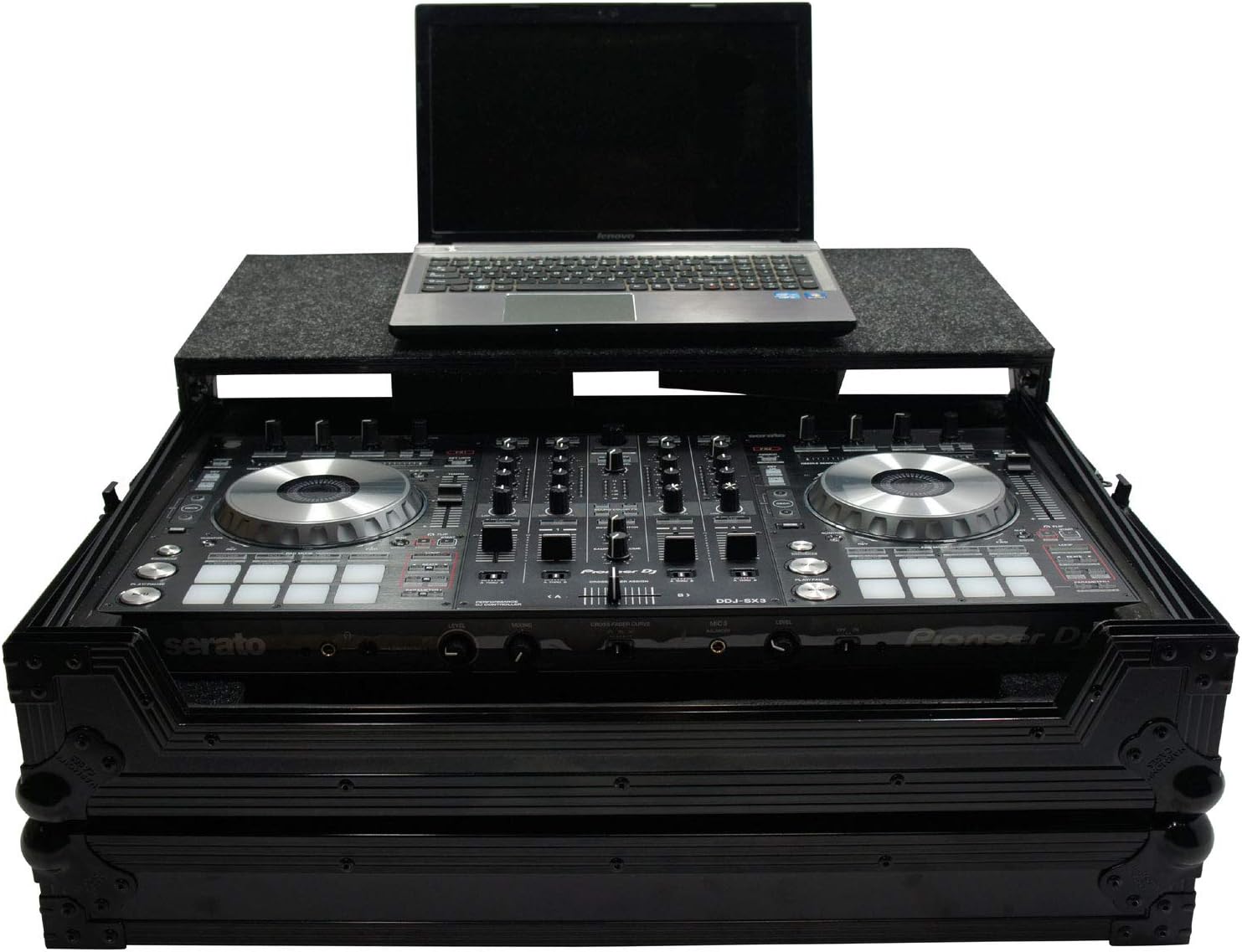 Harmony Audio HCDDJSXLTBK Flight Glide Laptop Tray DJ Custom Case Compatible with Pioneer DDJ-SX3