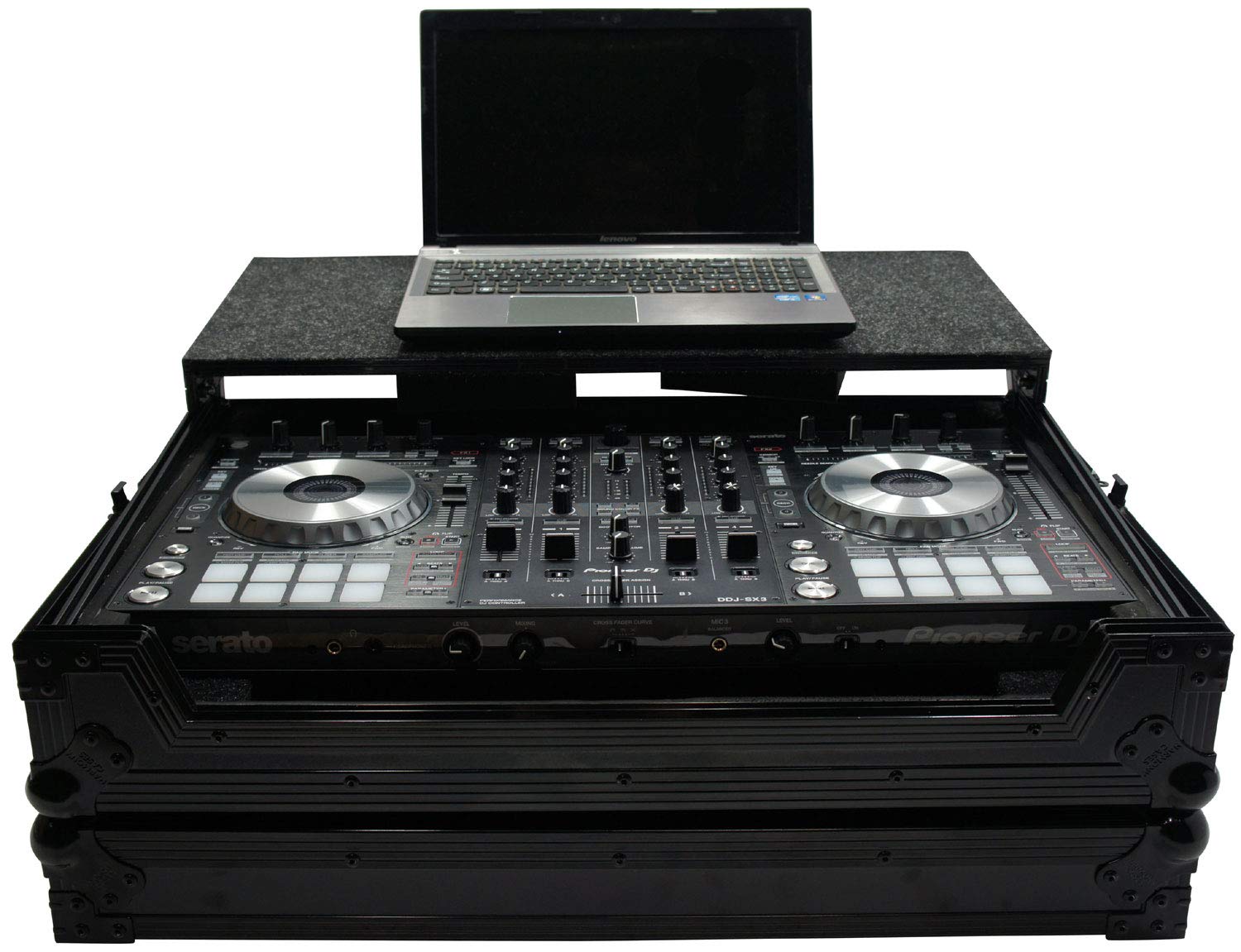 Harmony Audio HCDDJSXLTBK Flight Glide Laptop Stand Tray DJ Custom Case Compatible with Pioneer DDJ-SX
