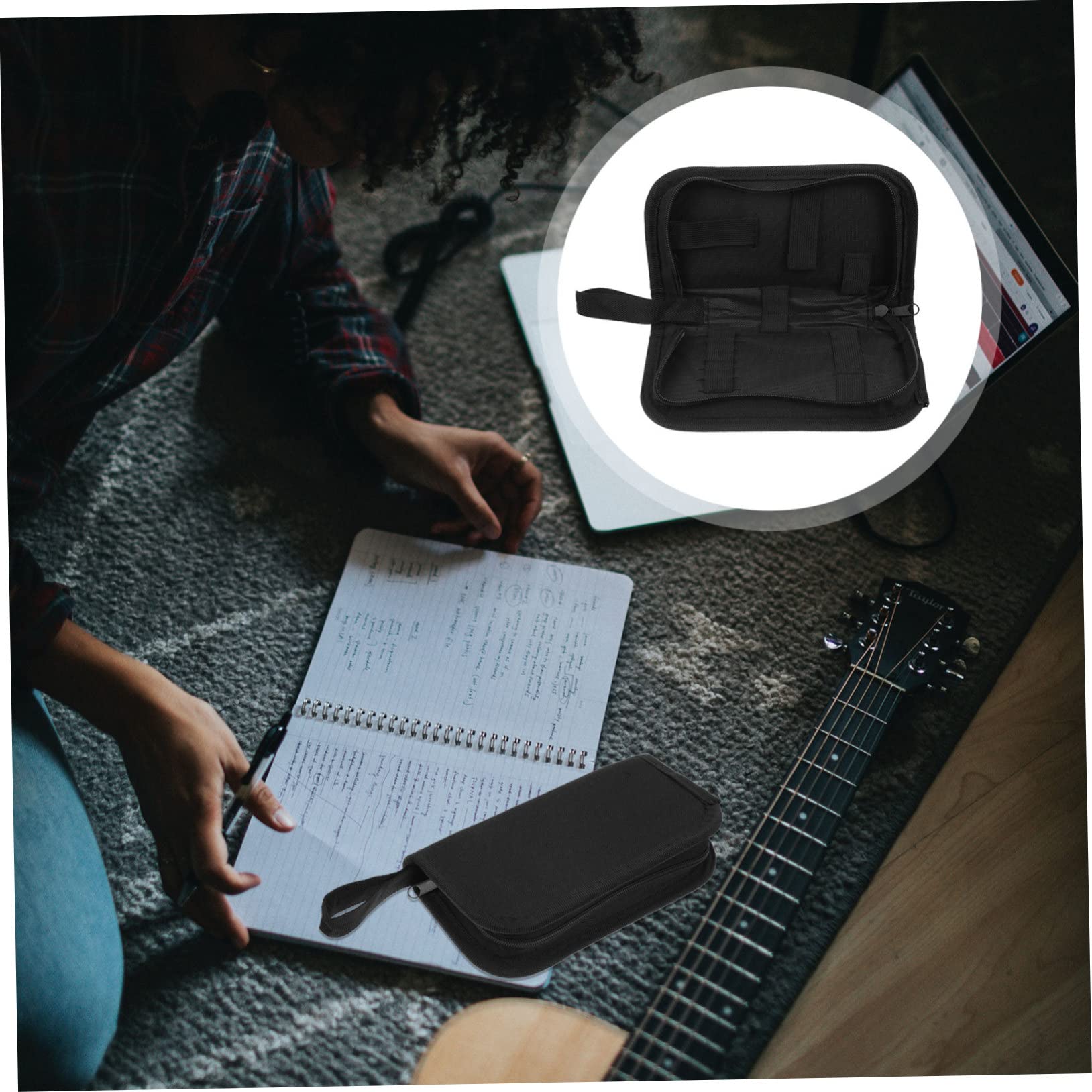 Holibanna 1Pc Wear Resistant Storage Bag for Guitar Repair Tools Convenient Instrument Maintenance Kit with Enough Capacity Pocket for Musicians and Guitar Enthusiasts
