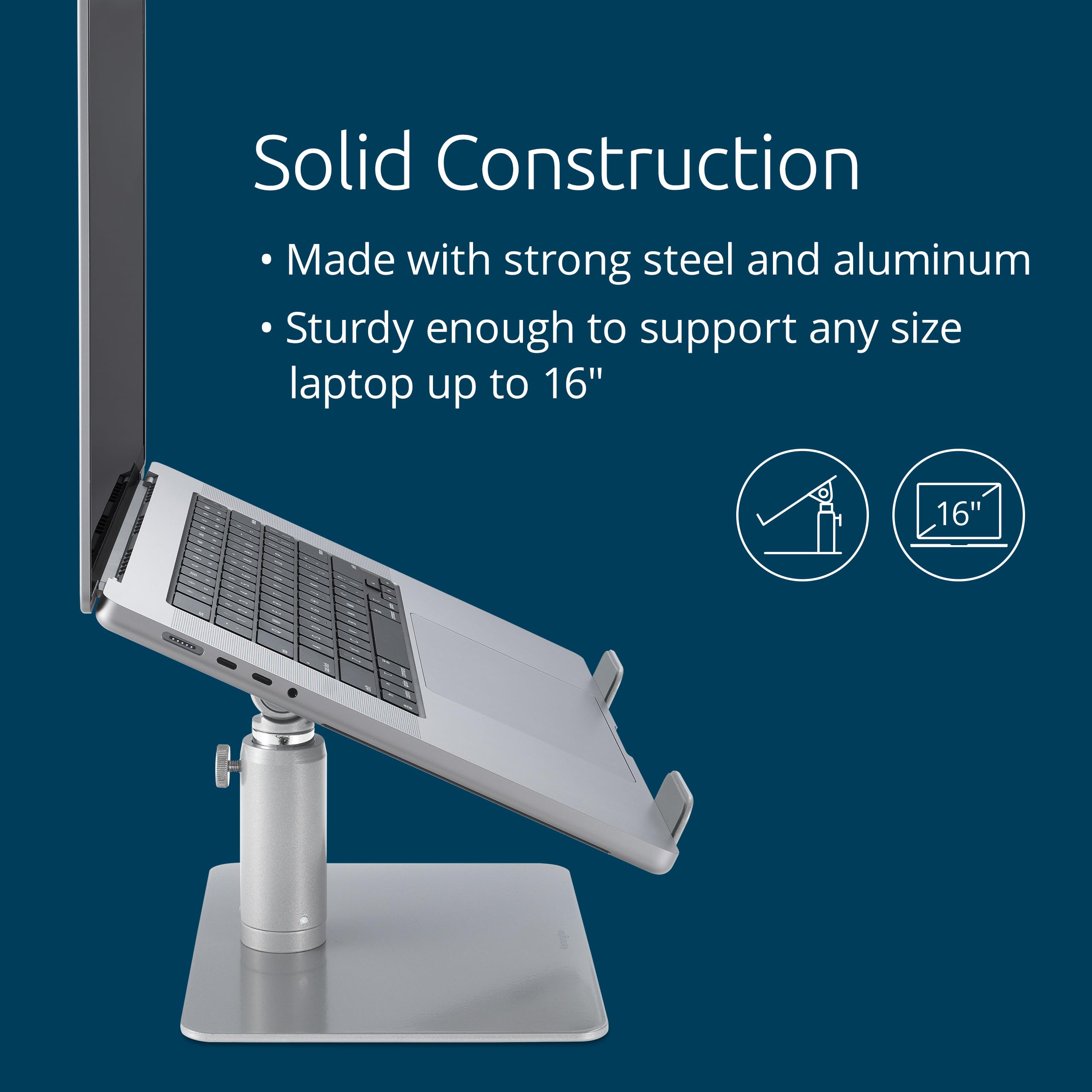 Septpenta Laptop Ständer Aus Bambus - Verstellbarer Kühlpad Mit 2 Lüftern Bis 17 Zoll