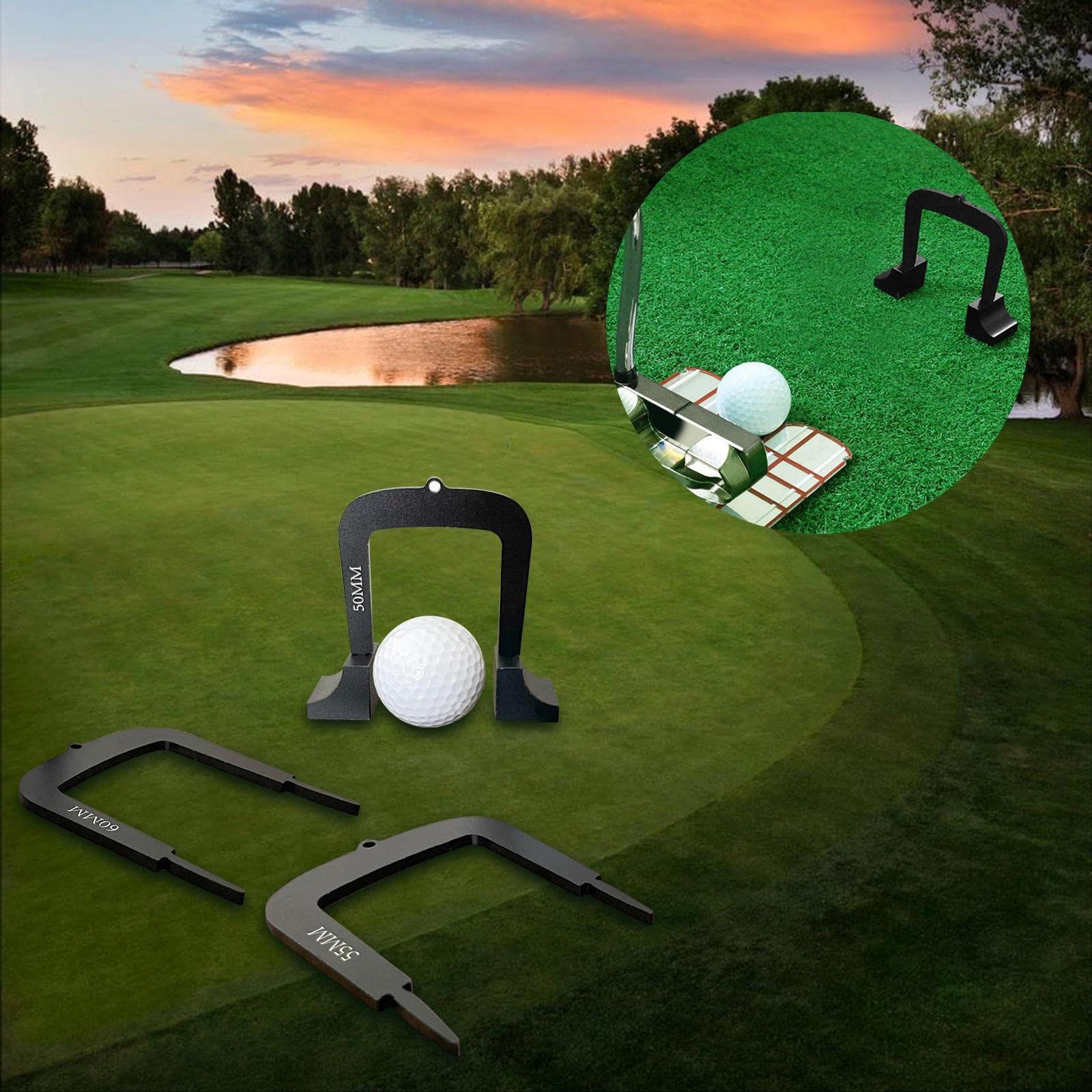 Perfeclan Portería para Putter de Golf, Accesorios de Práctica