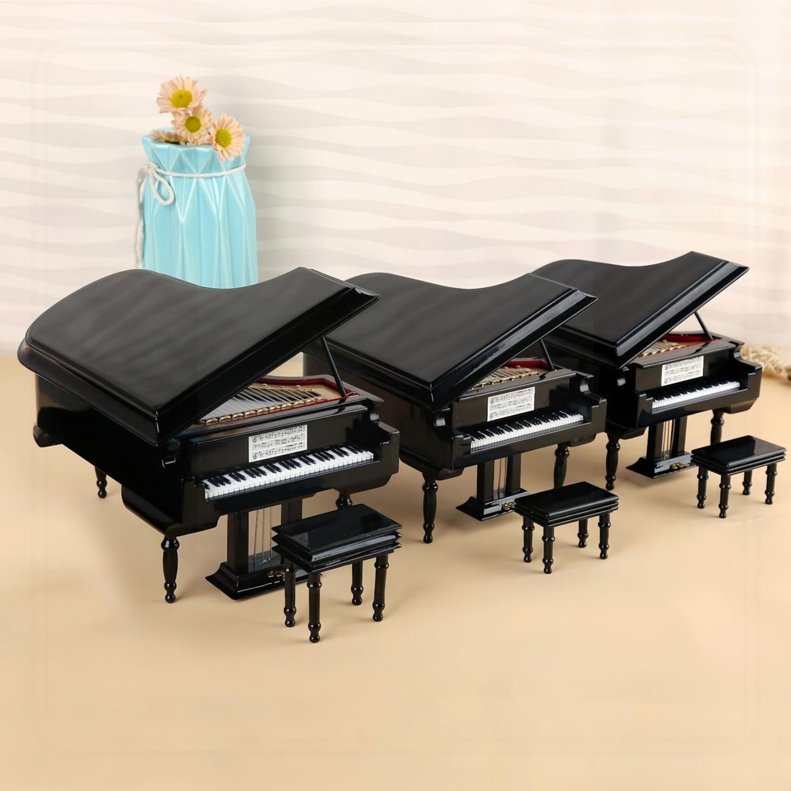 Amazon.co.jp: グランドピアノ模型 木製 ミニチュアピアノ