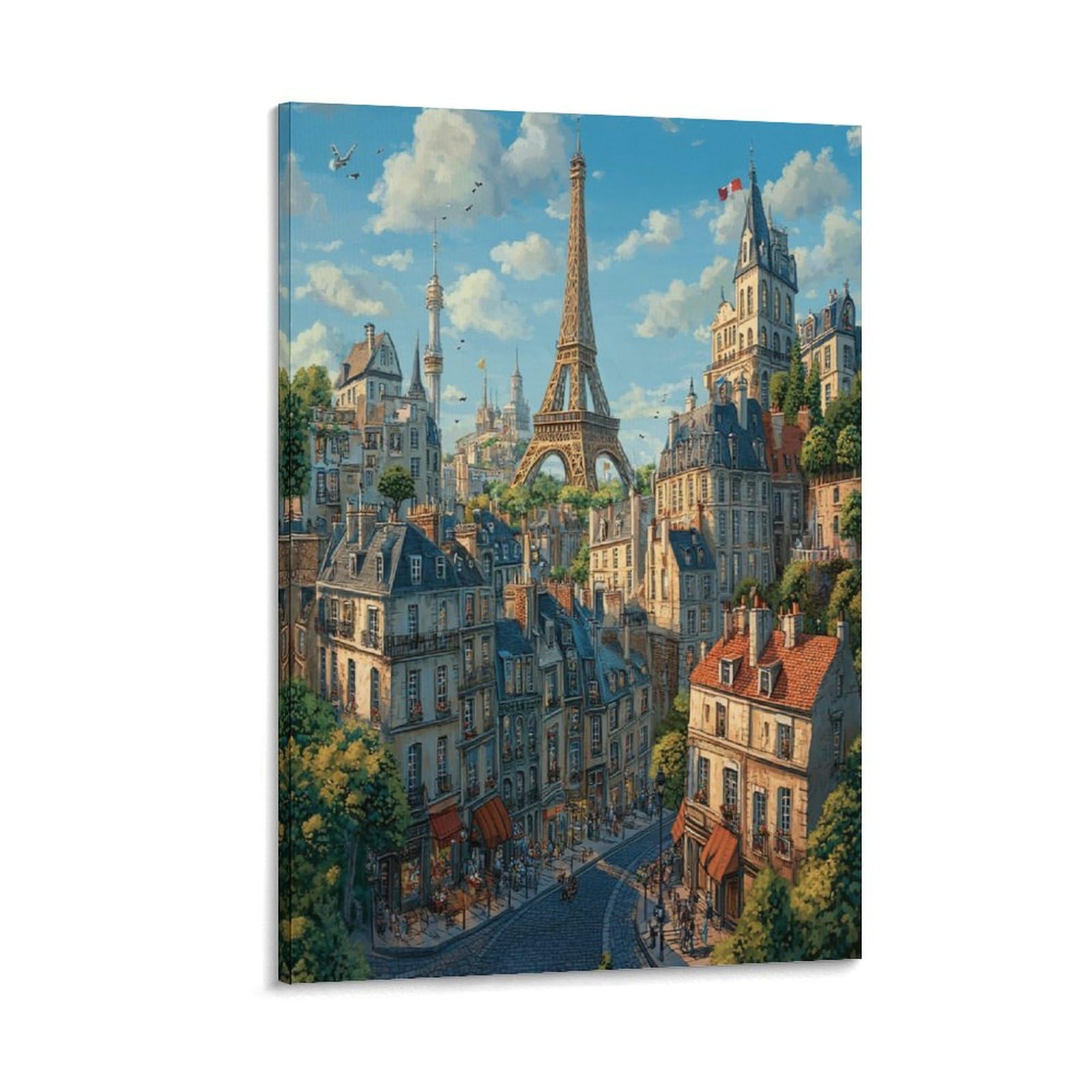Toile Tour Eiffel murale : sublimez un mur vide de salon