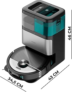 Robot Aspirador y Friegasuelos Conga 16090 AI SpinArm Home&Wash. 8000Pa, App, Navegación Láser, Base Autovaciado con Tanques de Polvo y Agua, Limpieza-Secado de Mopas, Cepillo Silicona2