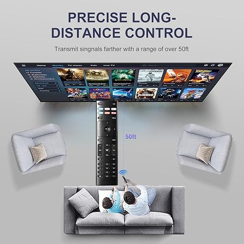 Miniatura 5 de XRT136 - Mando a distancia universal de repuesto compatible con todos los televisores inteligentes Vizio, incluye Serie D Serie M Serie P Serie V
