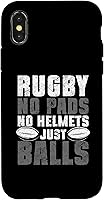 Vista 4 de Funda para iPhone 14 Rugby Just Balls Funny No Helmets Sport Lover Rugby Player Case