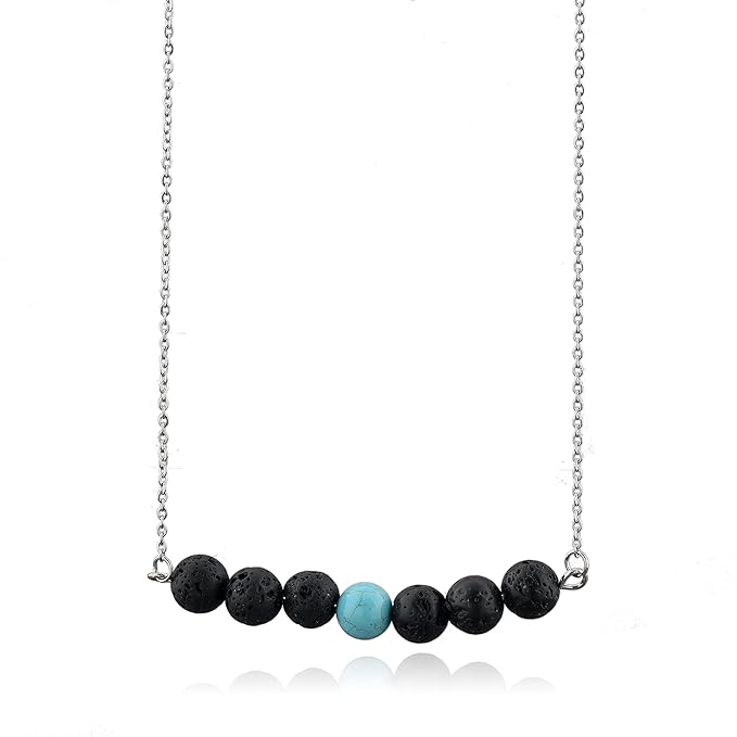 Difusor de Aromas con Collar de Piedra Lava para Mujer miniatura 3