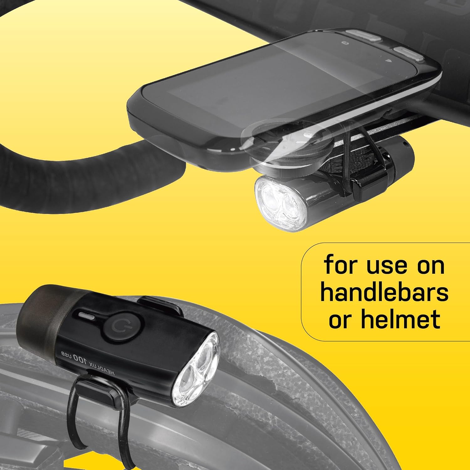 Topeak PowerLux USB Combo Bike Light – HeadLux 100 USB Front & TailLux 25 USB Rear Lights Set with Cable-Free Charging, Multiple Modes & IPX6 Waterproof Design for All-Weather Cycling