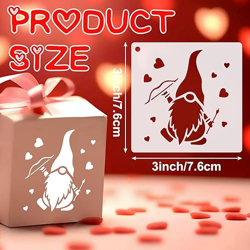 Miniatura 51 de 66 plantillas pequeñas para manualidades, plantillas reutilizables de 3 pulgadas para pintar sobre madera, plantillas de pintura para pared