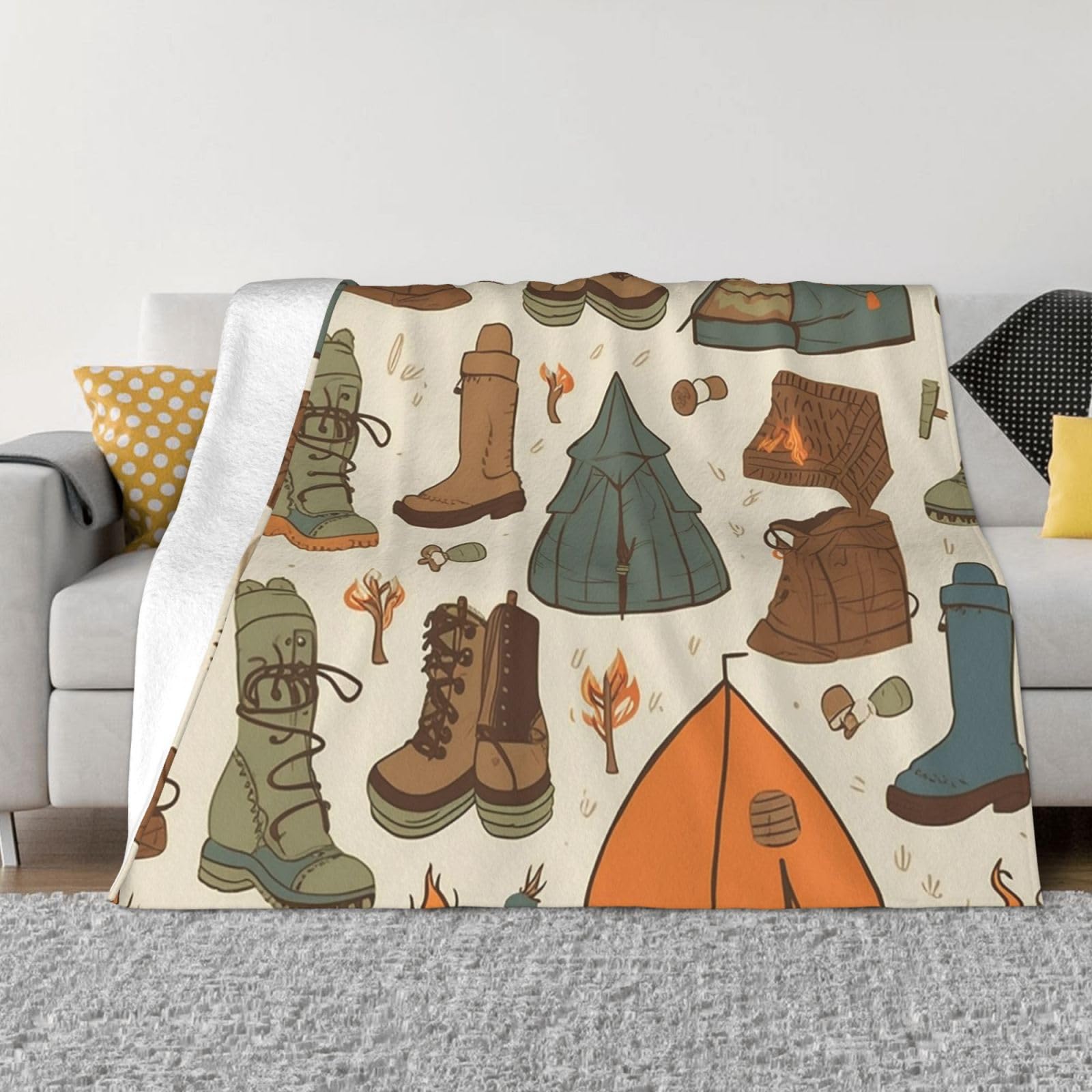 Couverture en micro-polaire douce anti-courants d'air pour sac de couchage et canapé