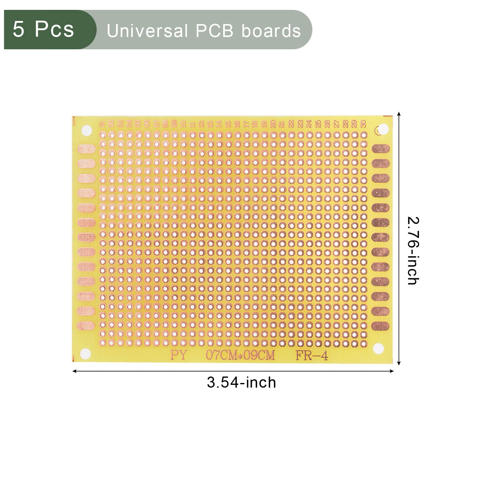 YOKIVE 2 Pcs Simple Face Universelle Imprimé Circuit Cartes, FR-4