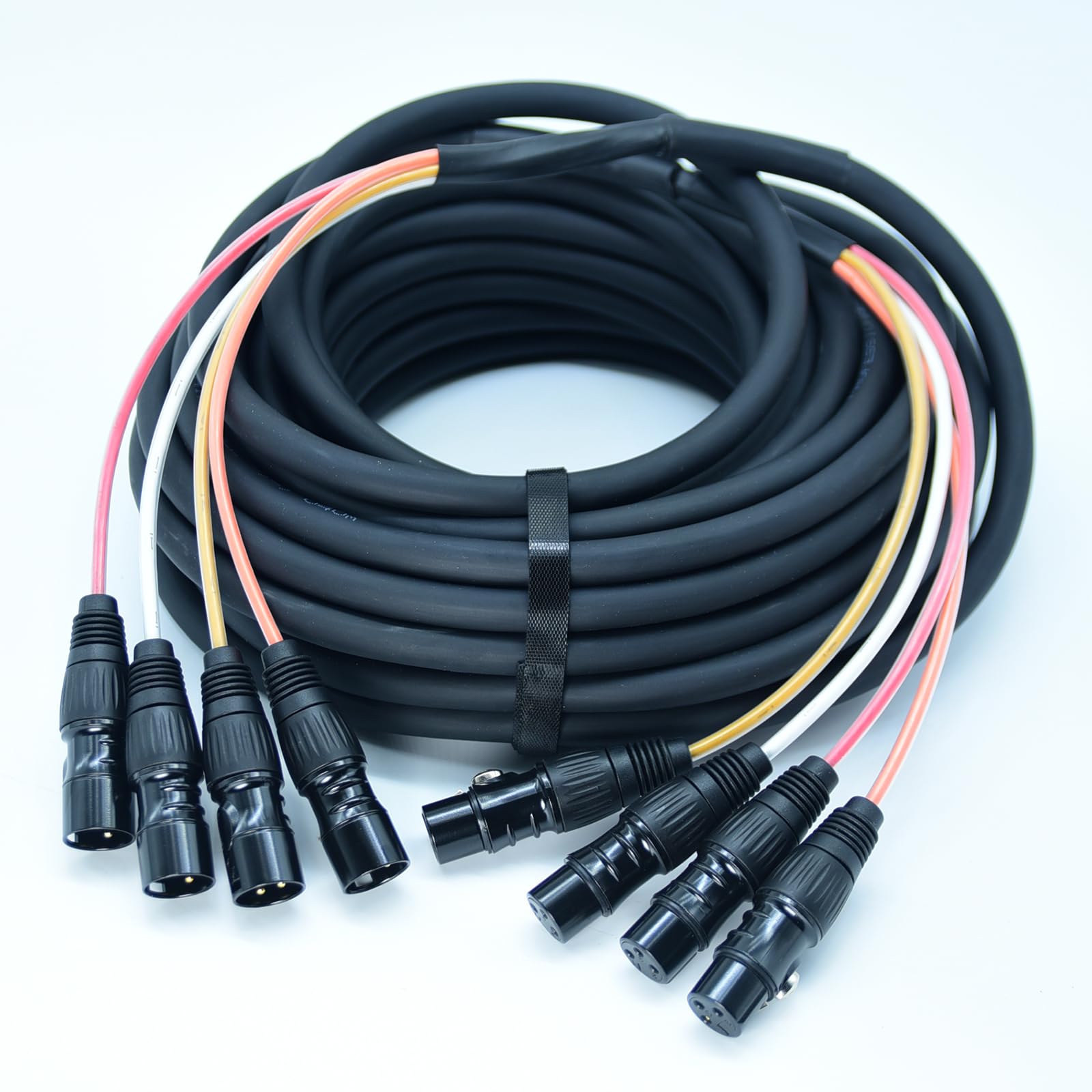 Arklove 4,5 m langes Snake-Kabel Audio symmetrisches Patchkabel XLR auf XLR Kabel 4-K Stecker Digital Splitter Mikrofone Bühnen- und Studioaufnahmegeräte professionelles Kabel