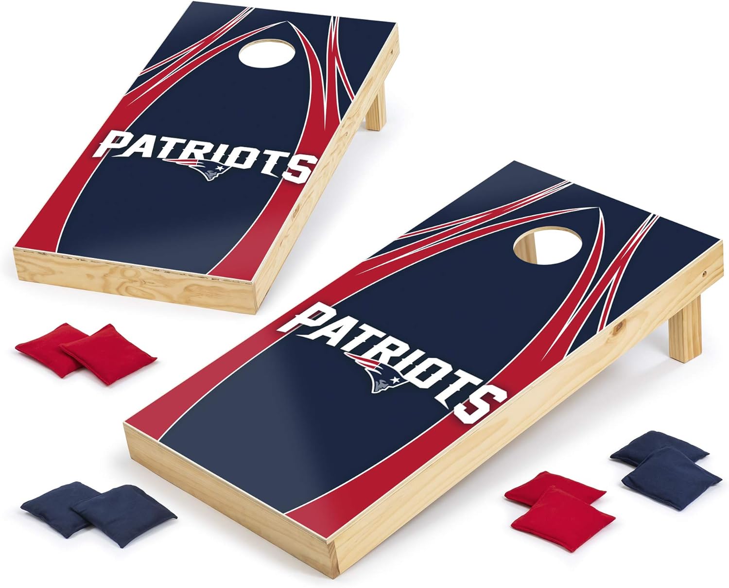 Wild Sports NFL Cornhole Outdoor Game Set, 2' x 4' Foot - Tournament Series, V Logo Design, Multi (XLS1N-NFL118-2) : Sports & Outdoors