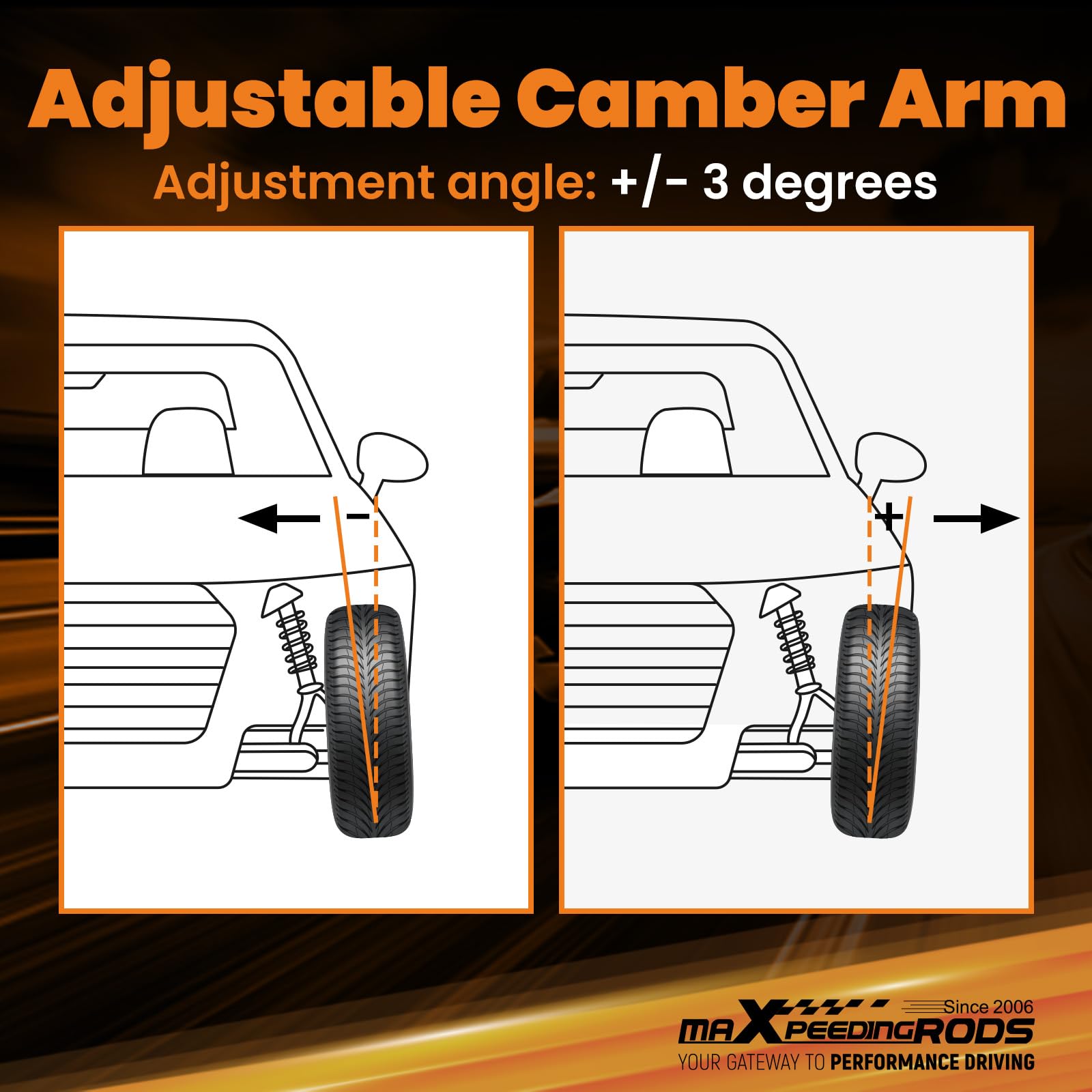 Amazon.com: maXpeedingrods Front Camber Arm for Nissan 350Z Z33