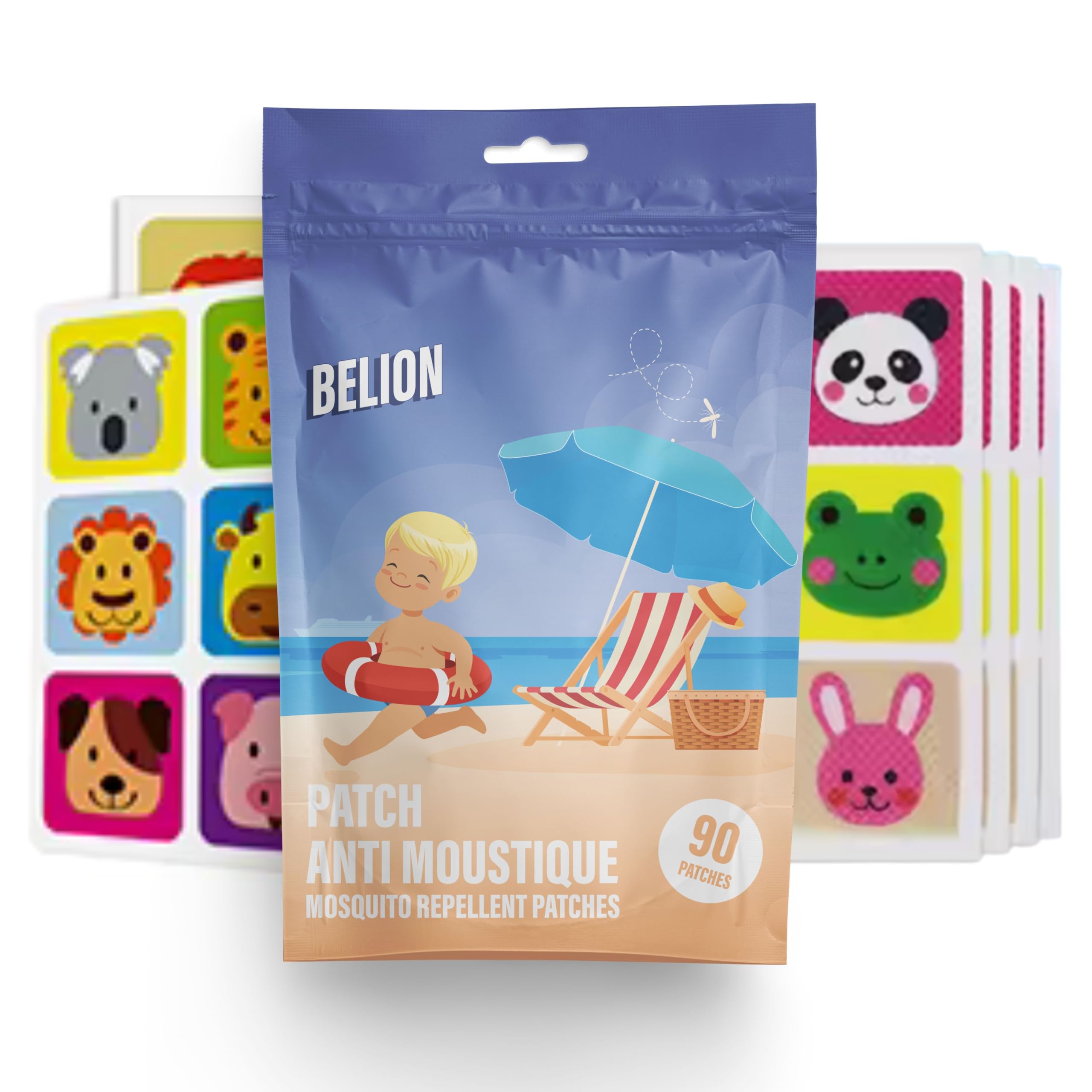 Patch anti moustique enfant | Sachet de 90 autocollants contre les moustiques | Idéal pour les activités en plein air | Pratique et ludique