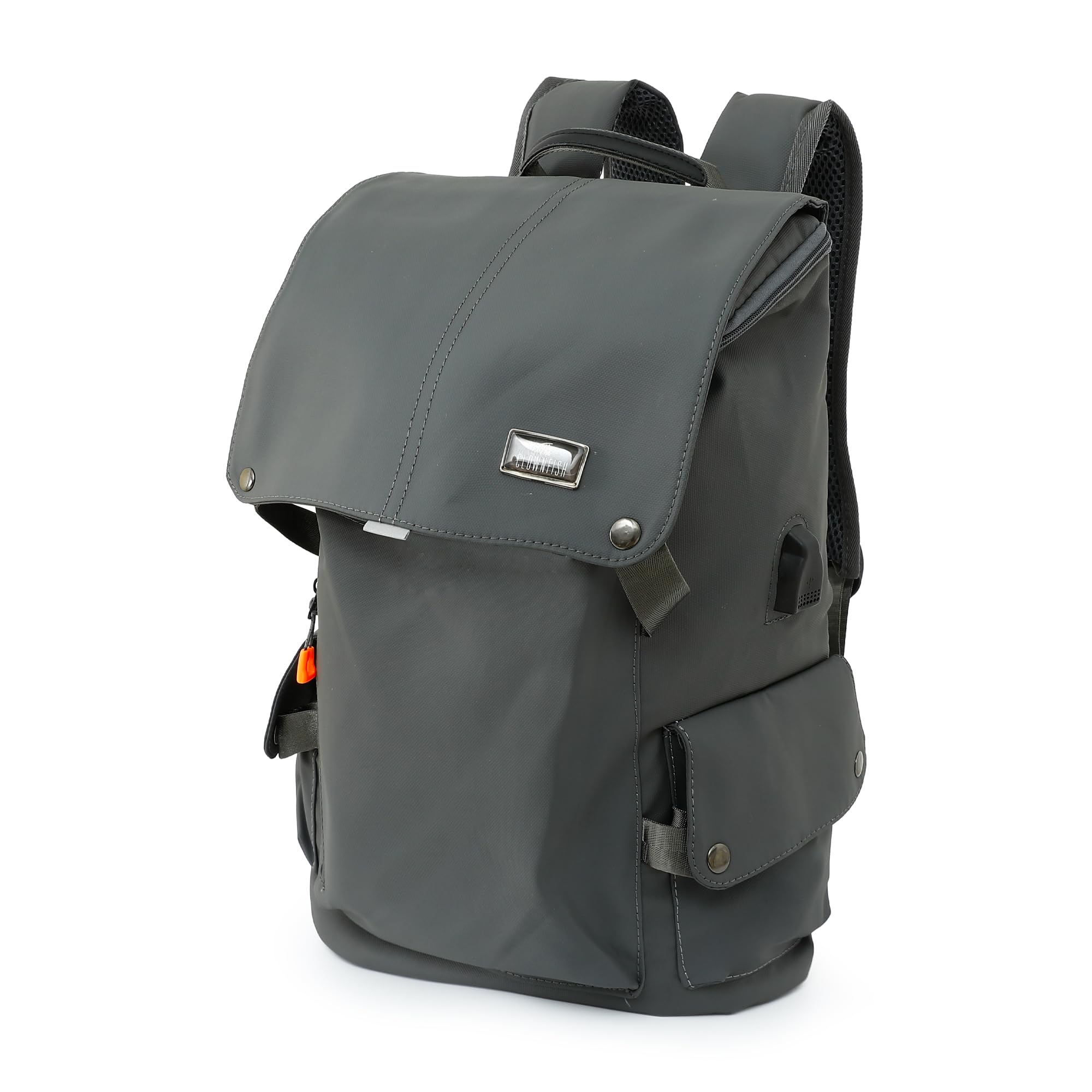 the clownfish Glider Series Travel Backpack for Men, Women| 18 L | Tarpaulin | Multiple Use for Kid Office Travel College | Unisex Backpack | Grey-picture-52