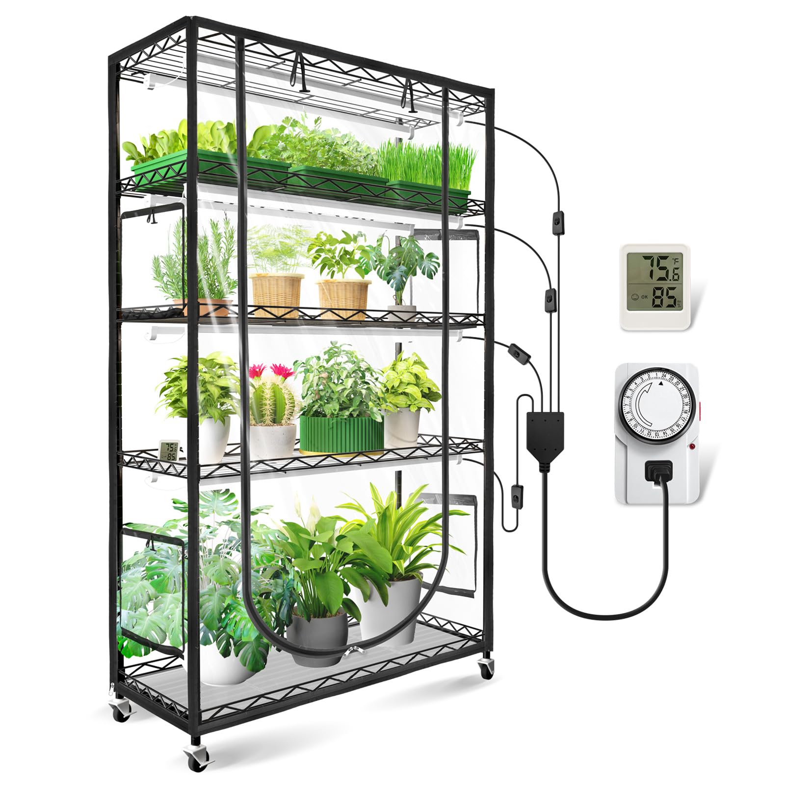 JESLED Indoor Greenhouse with Grow Light
