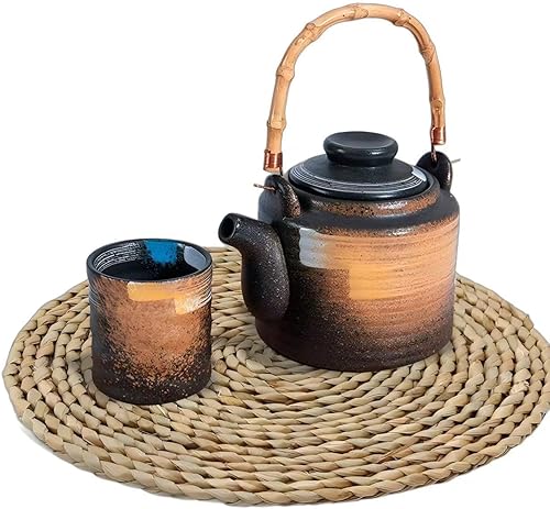 Miniatura 9 de 6 manteles individuales redondos de ratán tejido de 12 pulgadas, manteles individuales naturales de jacinto de agua tejidos a mano, manteles