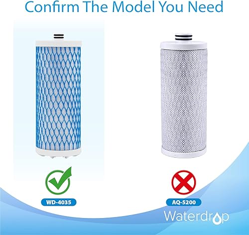 Miniatura 5 de Waterdrop Filtro de agua para encimera, repuesto para AQ 4035, AQ 4025, se adapta a sistemas de agua potable AQ4000, AQ4050, AQ4500