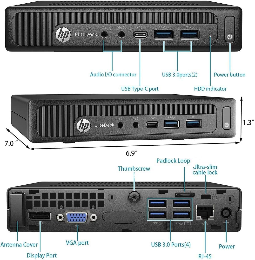 Amazon.com: HP EliteDesk 800 G2 Mini PC Desktop Computer, Quad