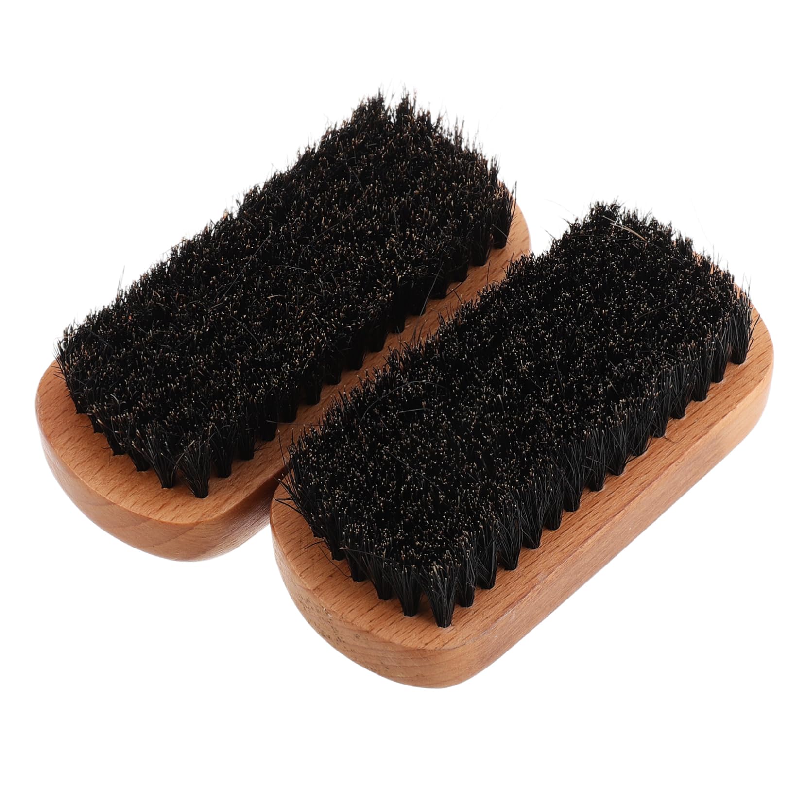Ipetboom 2pcs Wooden Beard Brush Boar Bristle Hair Shaving Brush for Men Grooming Tool