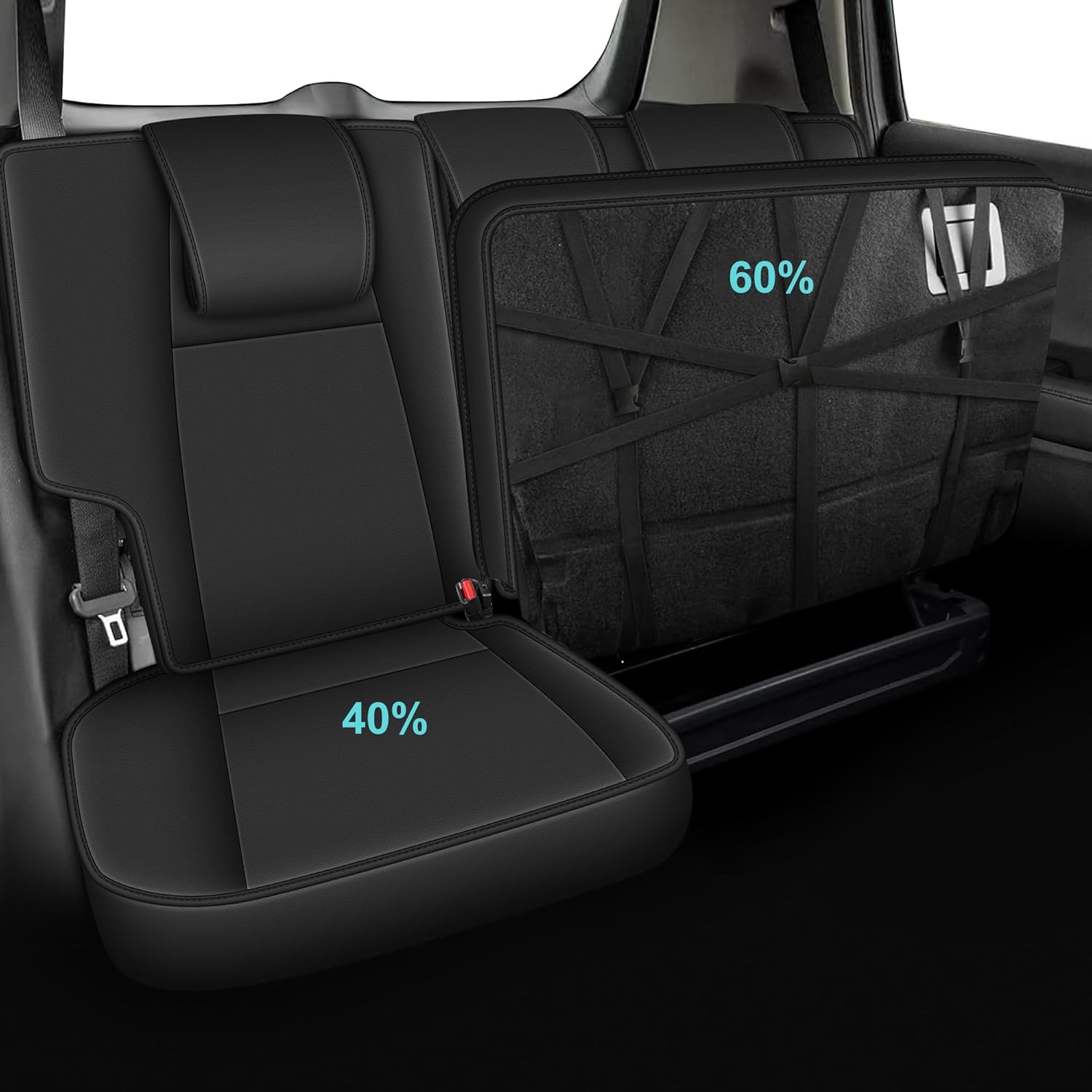 Fit for Honda HRV Seat Covers 2016-2022 EX,LX,Sport,EX-L,Touring, Custom Fit Car Seat Cover Full Set, Luxury Leather HR-V Seat Protectors, Waterproof SUV Interior Cushions Accessories（5 Seats, Black）