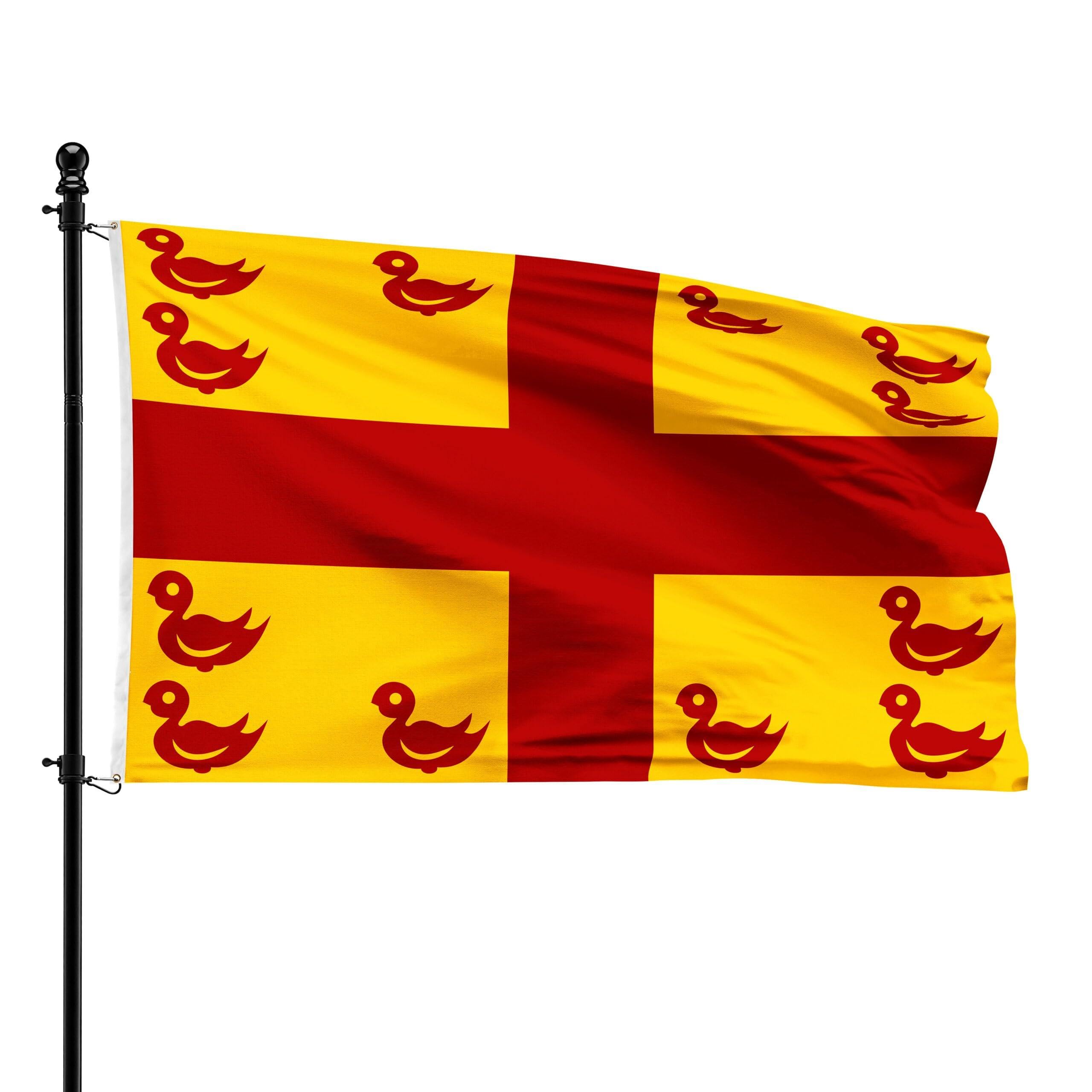 Drapeau de Maldegem de 90 x 150 cm pour pavoisement municipal