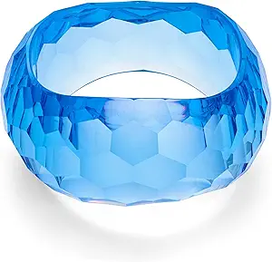 WOWORAMA Colorful Resin Acrylic Bangle Bracelets for Women Geometric Chunky Mottled Acetate Resin Bangles Wide Acrylic Plastic Bracelets Statement Jewelry