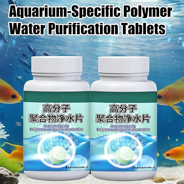 icorganlar 水槽浄化剤 - お掃除に 便利な クリーニング タブレット - アクアリウム用 水槽の 水質を 整えて 理想的な 状態に しっかりと 保つ 調整剤 - 淡水・海水・噴水・ベタ・エビ・カメ・家庭用水槽に対応 アクアリウム用 透明度向上 沈殿促進 毎日使用可能 魚に優しい エビにも安全 コスト節約 長期長期間間効果持続 - 5