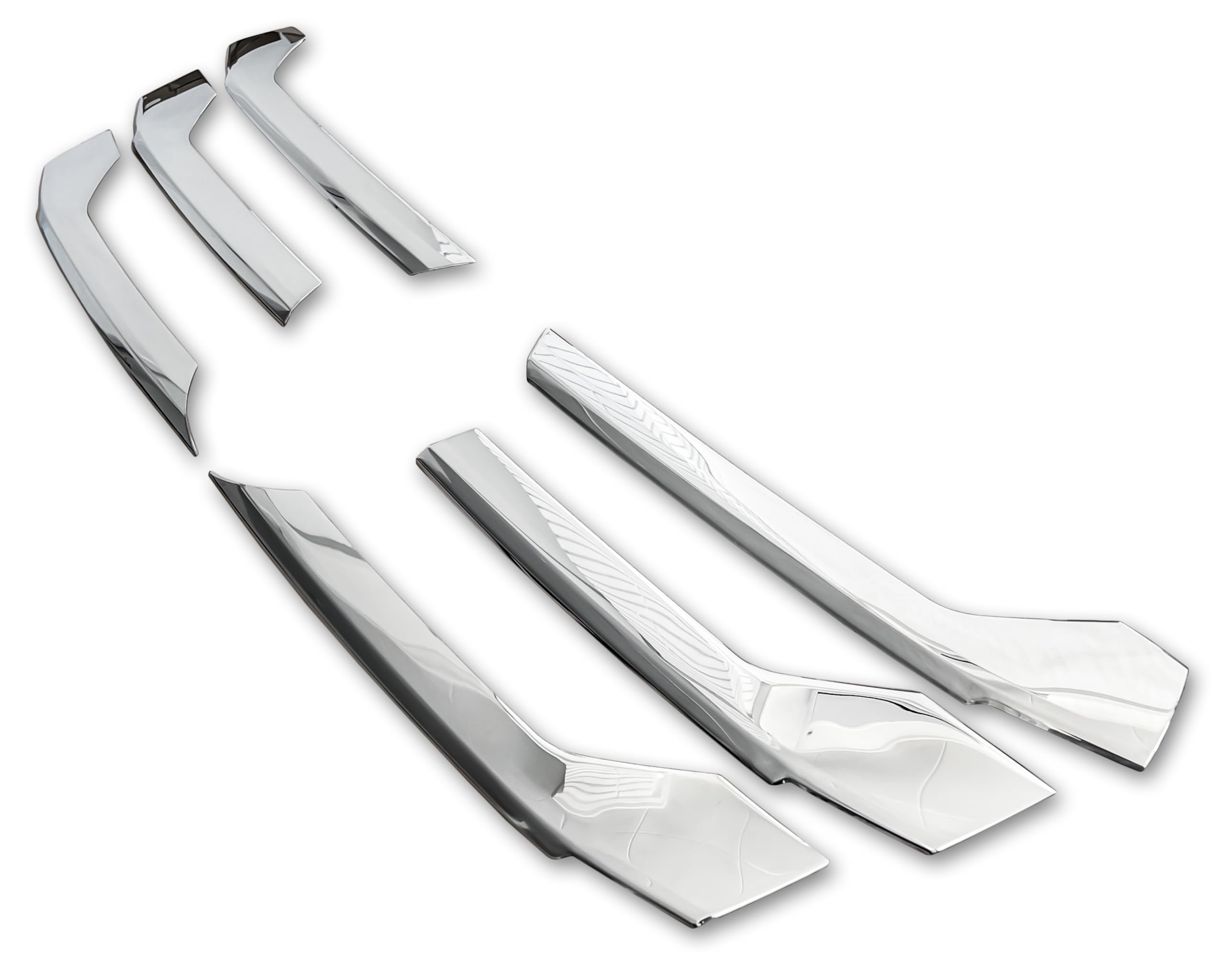 RECAMBO Marco de acero inoxidable para parrilla frontal, moldura cromada brillante para acabado óptico, integración de vehículos a medida, apto para Mercedes Vito Clase V | W447 | MOPF a partir de