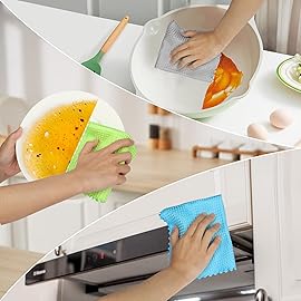 AIDEA Microfiber Glass Cleaning Cloth 12PK, Lint Free Cloth Polishing Cleaning Rags, Stainless Steel Wipes, Kitchen Dishcloths, Microfiber Towels for Car Detailing, Window, Home, 1111