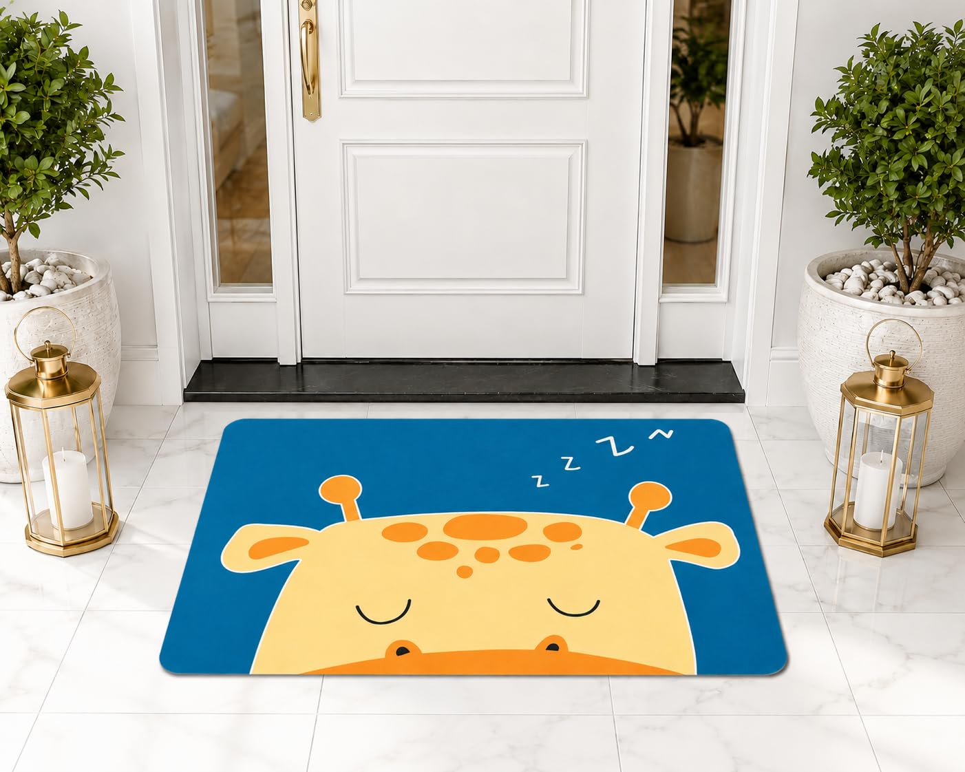 Cute Doraemon Doormat - Pink Kids Room Rug -9