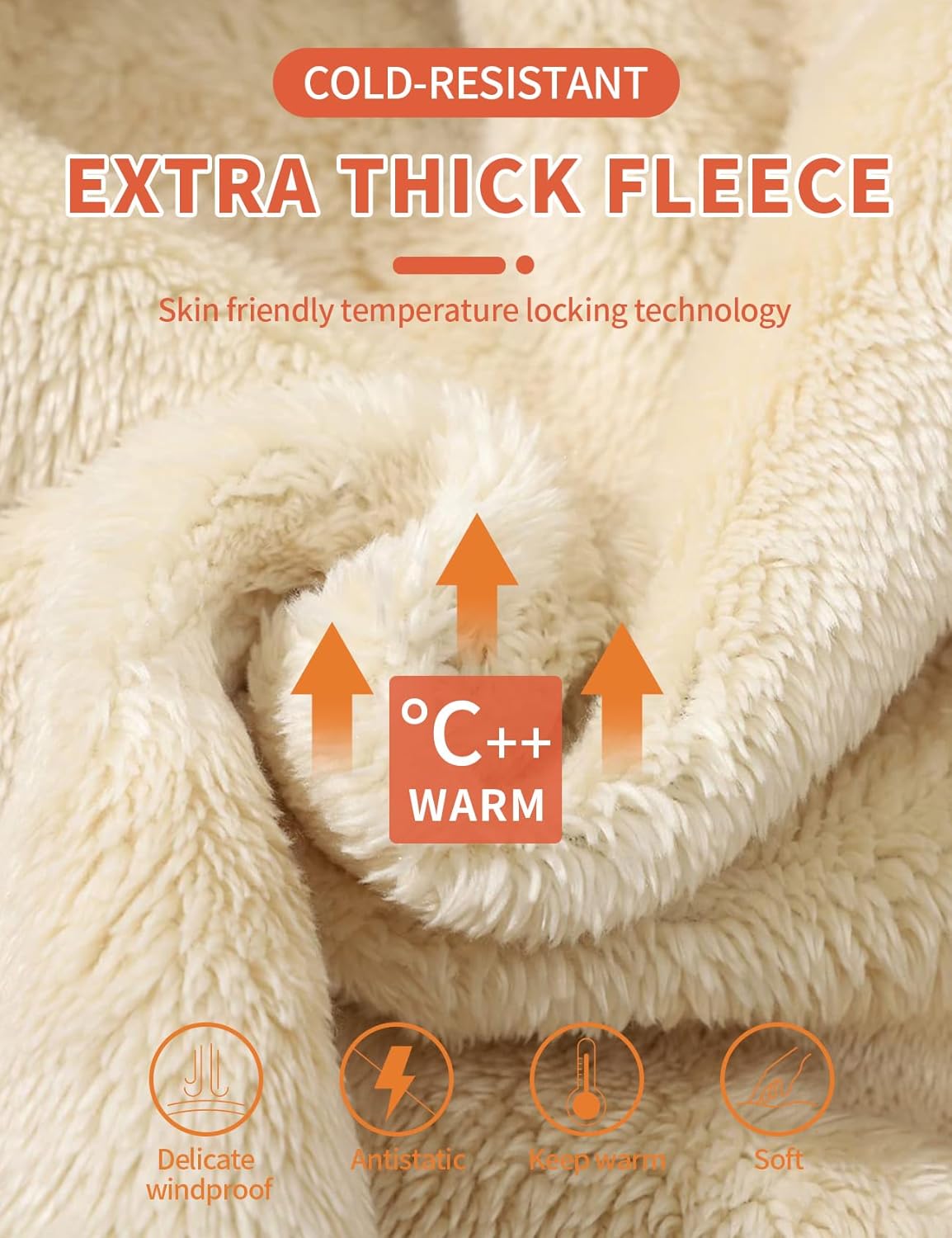 Gihuo Boy's Fleece Jacket Hoodie Sherpa Lined Jacket Zip Up Fleece Hooded Sweatshirt - Image 4