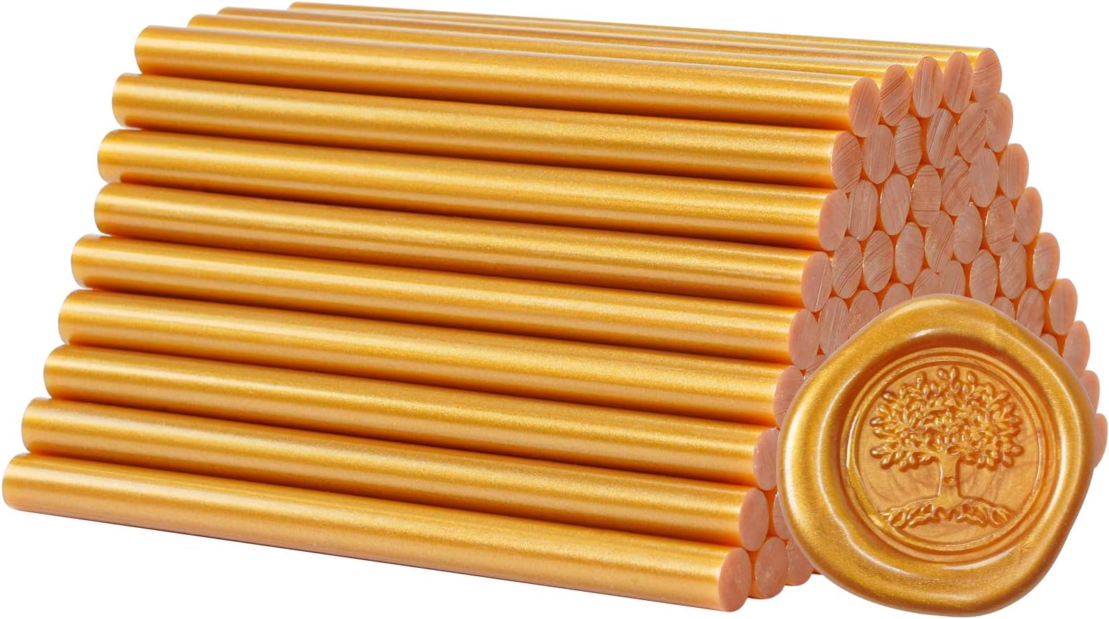 Mini Hot Glue Sticks Gold 82 Pack 4" and 0.27'' Diameter Colored Hot Glue Gun Sticks for Kids Adults DIY Art Craft Sealing Repairing Gift Wrapping Festival Home Decoration