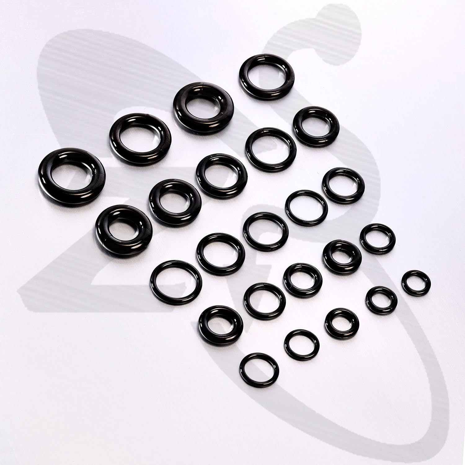 ZS Hinged Segment Clicker PA Ring Spring Action BCR Rings, 2G 4G 6G 8G 10G 12G Black Septum Nose Rings, Surgical Steel Pierced Body Jewelry for Men Women - Image 3