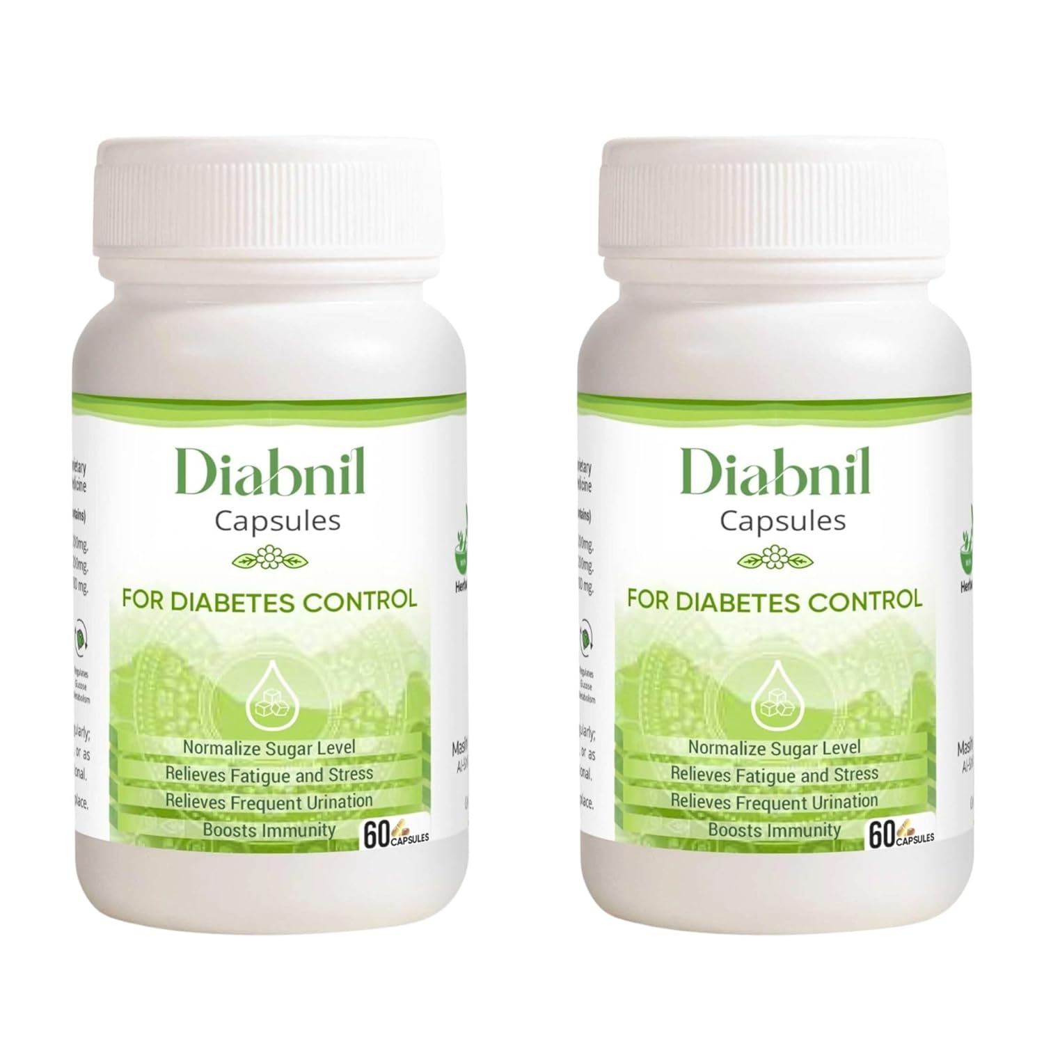 Diabnil Ayurvedic Capsules for Diabetes Management – Helps Normalize Blood Sugar, Relieves Fatigue & Frequent Urination – Herbal Proprietary Medicine, 60 Capsules, Pack of 2