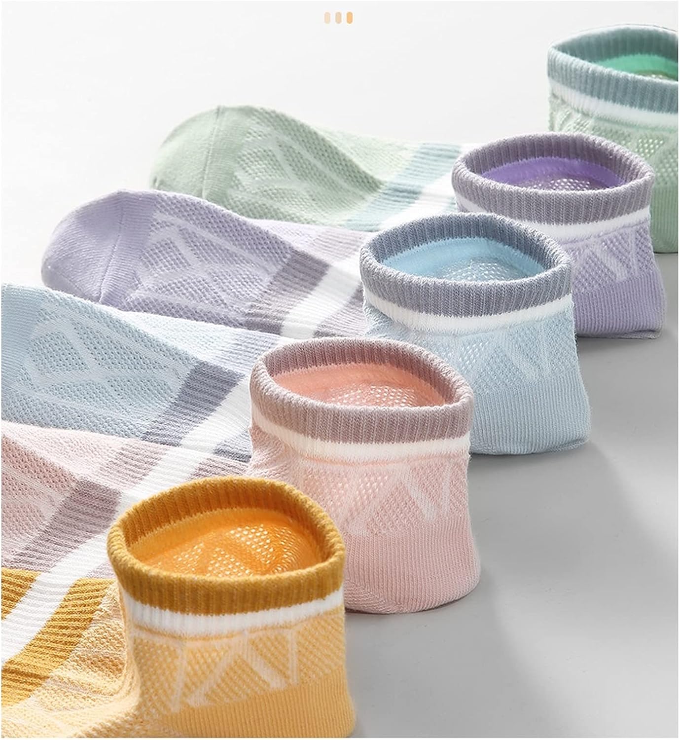 Women's Socks Ladies Pure Cotton Spring and Autumn Thin Section Sweat-Absorbent Mesh Breathable Boat Socks Women's Stockings