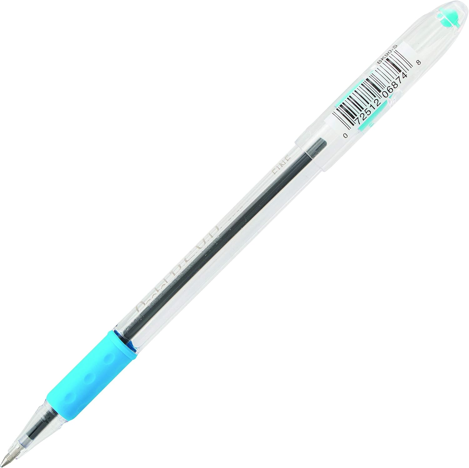Pentel R.S.V.P. Ballpoint Pen, 0.7mm Fine Tip, Sky Blue Ink, Box of 12 (BK90-S)