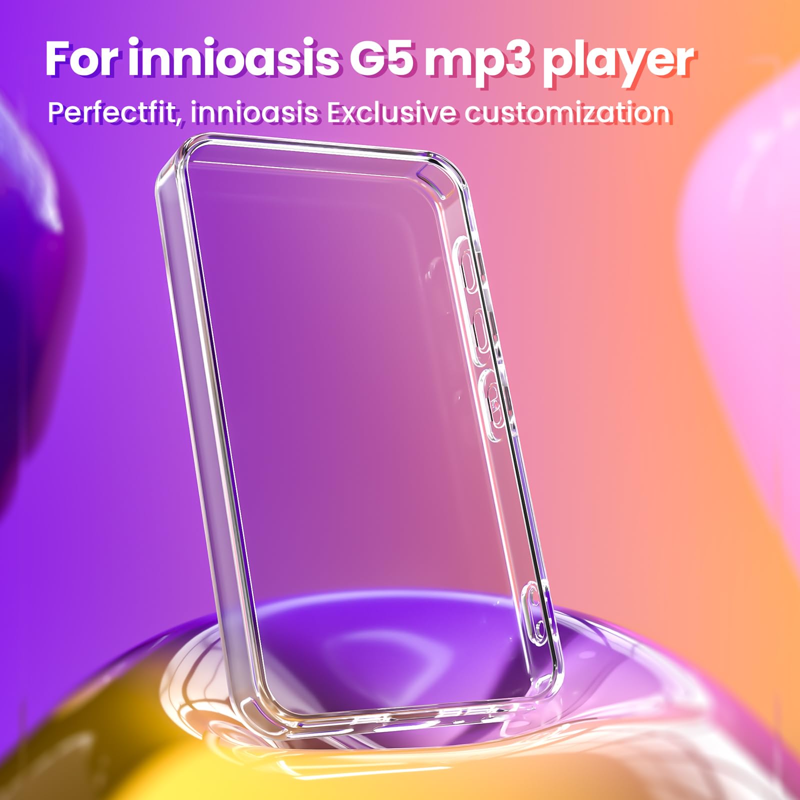 innioasis Kristallklare Hülle, nur passend für G5 MP3-Player, verkauft von innioasis Store, Gehäusegröße: 11,7 x 6,5 x 1,2 cm